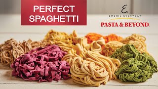 Emeril Lagasse Pasta amp Beyond  How to Make Perfect Spaghetti 1 BATCH Recipe  Cooking with Claire [upl. by Sihon163]