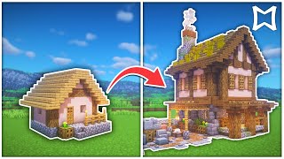 ► How To Transform a Small Villager Farm House In Minecraft 2  Survival Build [upl. by Aronek]