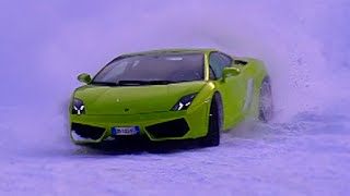 Drifting A Lamborghini Gallardo On Snow TBT  Fifth Gear [upl. by Geis858]