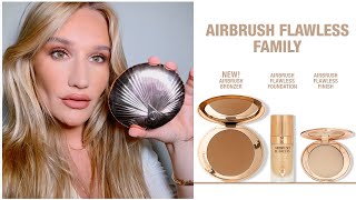 How To Apply Bronzer Using Charlottes Airbrush Bronzer amp Airbrush Collection  Charlotte Tilbury [upl. by Ellenij]