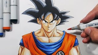 How To Draw Goku  Step By Step Tutorial [upl. by Cyprus]