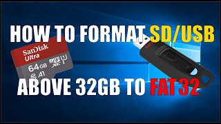 How To Format USBSD Card Above 32GB to FAT32 in Windows [upl. by Anaerol]