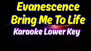 Evanescence Bring Me To Life Karaoke Lower Key [upl. by Etteniotnna]