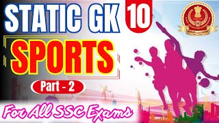 STATIC GK FOR SSC EXAMS  SPORTS  PART  2  PARMAR SSC [upl. by Quartana855]