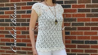 White jasmine blouse – crochet summer top [upl. by Giefer269]