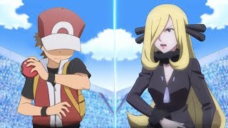 Pokémon Battle USUM Red Vs Cynthia Kanto Champion Vs Sinnoh Champion [upl. by Kcod]