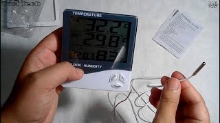 Thermometer And Hygrometer HTC2  Temperature And Humidity Meter [upl. by Eymaj531]