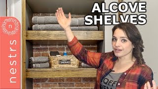 How to Build Alcove Shelves  Nestrs [upl. by Hamehseer]