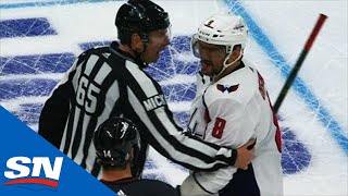 Warren Foegele’s Dirty Hit On TJ Oshie Sets Off Alex Ovechkin [upl. by Sonja198]