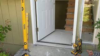 Jeld Wen Front Door Installation  Really crappy products and craftsmanship PART 1 [upl. by Nosemyaj]