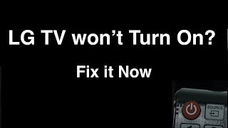 LG Smart TV wont turn on  Fix it Now [upl. by Acirret]