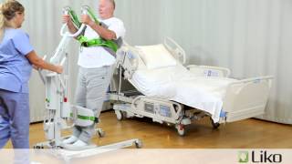 HillRom  Liko® Lifts amp Slings  Transfer Patient from Bed to Toilet [upl. by Chisholm]