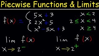 Piecewise Functions  Limits and Continuity  Calculus [upl. by Cato398]