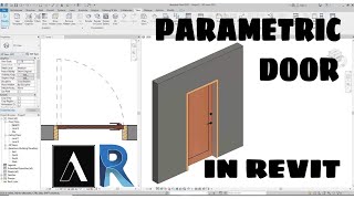 Parametric Door Tutorial That Can Be Opened amp Closed  REVIT 2021 [upl. by Llenor]