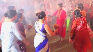 Dhunuchi Dance at D Block C R Park Durga Puja New Delhi [upl. by Nelon]