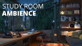 Rooftop Study Room with Rain Sounds  Ambience for Studying Relaxing [upl. by Essined845]