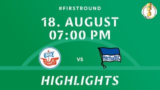 DFBPokal 202425 Round 1  FC Hansa Rostock vs Hertha BSC  DFB Pokal Highlights  August 18 2024 [upl. by Asalocin]