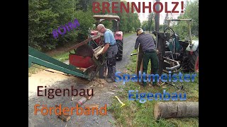 41 Brennholzerwerb  Holz machen  Eigenbauspalter  Wippsäge mit Förderband  DIY  OIM [upl. by Engud929]