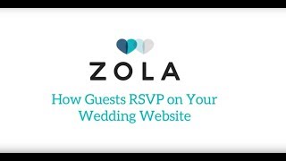 Zola Weddings  How Guests RSVP on Zola Wedding Websites [upl. by Chick977]