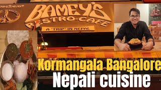 BAMEYS RESTRO CAFENepali cuisine in Kormangala Bangalore [upl. by Ydahs]