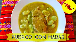 Carne de puerco con habas en salsa verde [upl. by Laband]