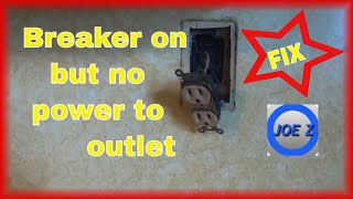 Breaker on but no power to outlet FIX [upl. by Meeka]