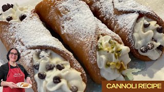 Cannoli Recipe  Cannoli Siciliani  How to make Cannoli at home [upl. by Nimajeb]