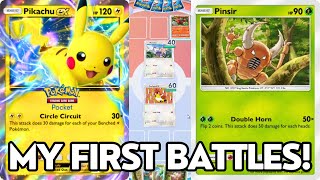 My First Battles in Pokemon TCG Pocket [upl. by Lerraj870]