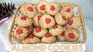 How to Make Italian Almond Cookies with Maraschino Cherries  Sicilian Pastry ONLY 3 INGREDIENTS [upl. by Thorncombe923]