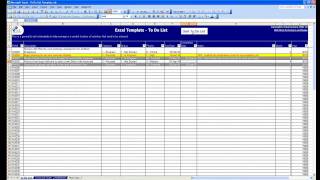 Free Excel Template  To Do List [upl. by Manuel]