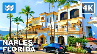 4K 5th Avenue in Downtown Naples Florida USA  Walking Tour Vlog amp Vacation Travel Guide 🎧 [upl. by Akived]