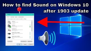 How to find Sound Settings  Sound Properties  Sound Panel after Windows 10 Update [upl. by Guttery]