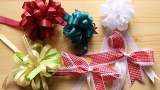 DIY Geschenkschleifen binden  5 Varianten  © Probiere das mal aus [upl. by Umont41]