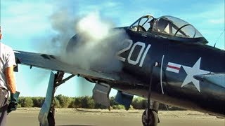 Grumman F8F Bearcat Flight Demonstration  MONSTER Pratt amp Whitney Radial Engine Sound [upl. by Llemart]