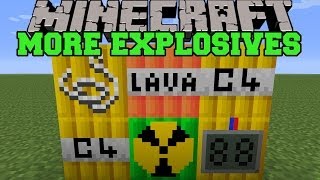 Minecraft MORE EXPLOSIVES TNT MISSILES BOMBS More Explosives Mod Showcase [upl. by Ettigdirb]