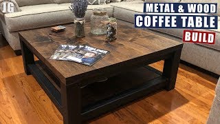 Metal amp Wood Coffee Table Build  JIMBOS GARAGE [upl. by Adekahs]