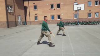 Gurkhas showing kukri technique wood kukri [upl. by Yruj]