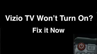 Vizio Smart TV wont turn on  Fix it Now [upl. by Basset]