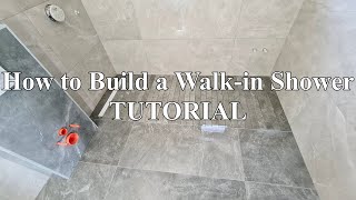 How to Build a Walkin Shower TUTORIAL [upl. by Aneehsal]