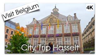 Hasselt City Tour Limburg Belgium  Virtual Walk 4K [upl. by Coltun]