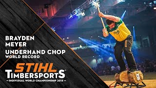 Underhand Chop World Record  STIHL TIMBERSPORTS® [upl. by Crean53]