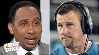 Stephen A reacts to Lions coach Dan Campbell’s ‘kneecap biting’ reference  First Take [upl. by Loutitia155]