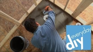 How to Install a Tileable Shower Base  Buildipedia DIY [upl. by Ciardap]