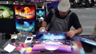 Las Ramblas Spraypaint Art 220613 1080p HD [upl. by Demaggio]