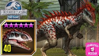 INDOMINUS REX MAX LEVEL 40 HYBRID  Jurassic World The Game [upl. by Regni432]