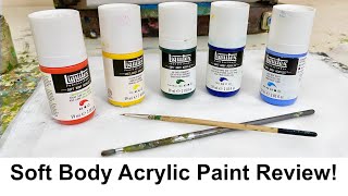 Liquitex Soft Body Professional Grade Acrylic Paint Review [upl. by Nobell184]