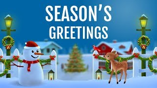 Seasons Greetings amp Happy Holidays animated greetings [upl. by Tandie]