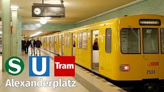 Berlin Alexanderplatz SBahn Underground Tram at night [upl. by Neils]