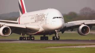 A perfectly timed landing flare  Emirates A380 [upl. by Janie]