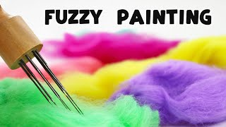 Painting with WOOL  Ultra Satisfying Needle Felting [upl. by Lavelle]